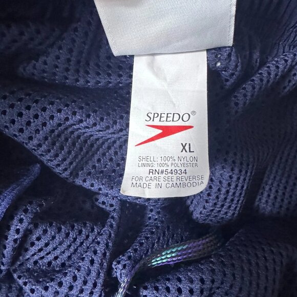 NWT Speedo Men's Swim Trunk Shorts Blue Mesh Lined Logo Drawstring Size XL - Picture 11 of 16